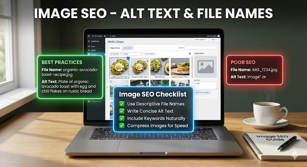 Image SEO – Alt Text & File Names