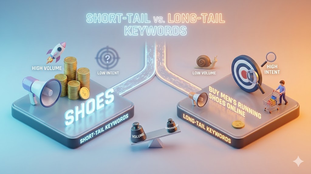 Short-Tail vs Long-Tail Keywords